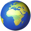 Globe tourné sur l’Afrique et l’Europe