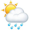 Soleil derrière un nuage de pluie