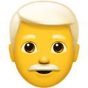 Homme : cheveux blancs