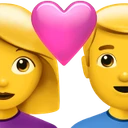 Couple avec cœur : femme et homme