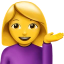 Femme paume vers le haut