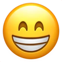 Visage souriant aux yeux rieurs
