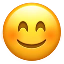 Visage souriant avec yeux rieurs