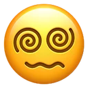 Visage aux yeux en spirales