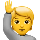 Personne qui lève la main