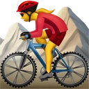 Femme en VTT
