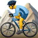 Homme en VTT