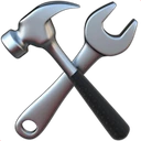 Marteau et clé à molette