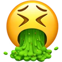 Visage qui vomit