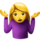 Femme qui hausse les épaules