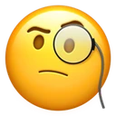 Visage avec un monocle