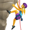 Femme qui grimpe