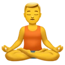 Homme dans la posture du lotus