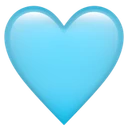 Cœur bleu clair