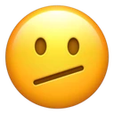 Visage avec bouche en diagonale