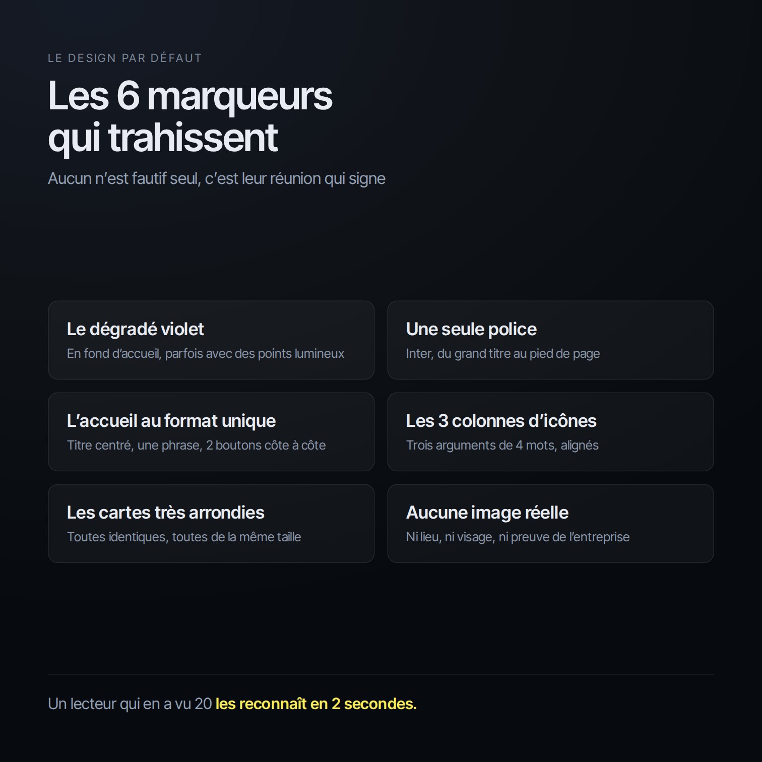 Sites générés par IA, pourquoi ils se ressemblent tous